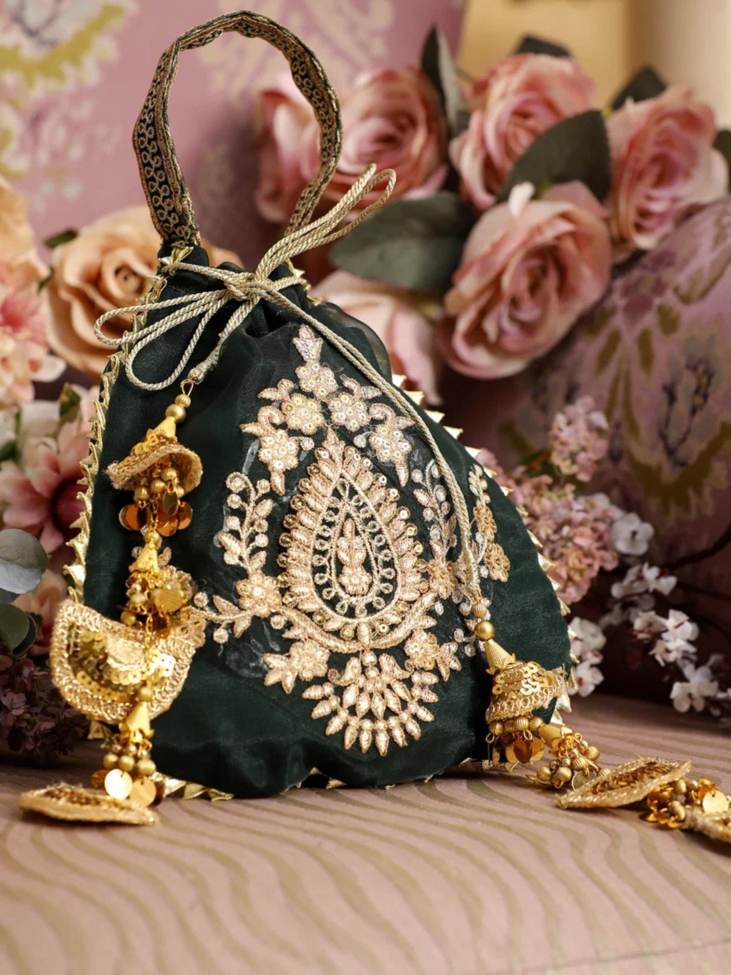 Green-Hani & Umaima Chiffon Embroidered Pishwas-Noor