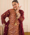 Savarna Chiffon Embroidered Sharara-Maroon-60