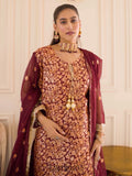 Savarna Chiffon Embroidered Sharara-Maroon-60