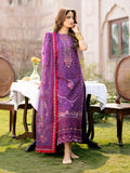 Purple-Binilyas Lawn Embroidered Unstitched 3-Piece Suit-404 - B