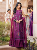 Purple-Binilyas Lawn Embroidered Unstitched 3-Piece Suit-405 - B