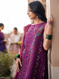Purple-Binilyas Lawn Embroidered Unstitched 3-Piece Suit-405 - B