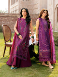 Purple-Binilyas Lawn Embroidered Unstitched 3-Piece Suit-405 - B