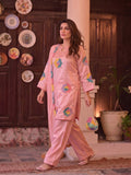 Pink Duas Boutique Sheesha Silk Embroidered Stitched 3-Piece Suit-Rainbow Rose