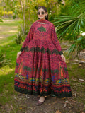Maroon-MH Cloth House Blended Lawn Printed Stitched 2-Piece Suit-Firdaus