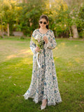 Blue and white-MH Cloth House Cotton Lawn Printed Stitched 2-Piece Suit-Azure Grace