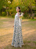 Blue and white-MH Cloth House Cotton Lawn Printed Stitched 2-Piece Suit-Azure Grace