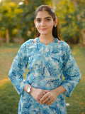 Blue-MH Cloth House Cotton Lawn Printed Stitched 2-Piece Suit-Blue Haze