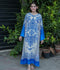 MH Cloth House Blended Lawn Printed Kaftan-Blue Sapphire