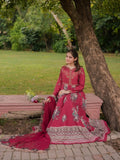 Maroon-MH Cloth House Blended Lawn Printed Stitched 2-Piece Suit-Elara
