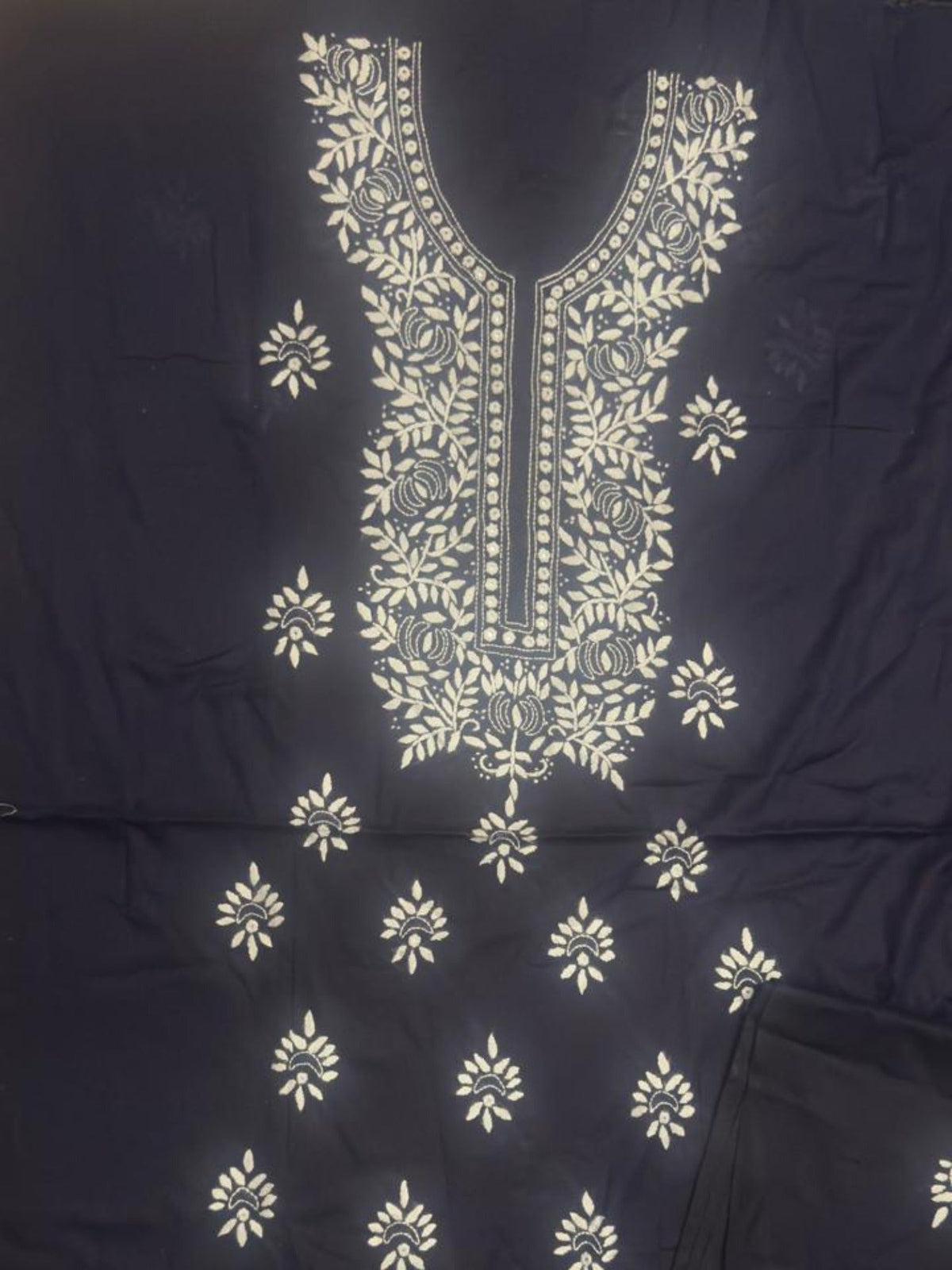 Blue-Fehm Blue-Lawn Embroidered Unstitched 3-Piece Suit
