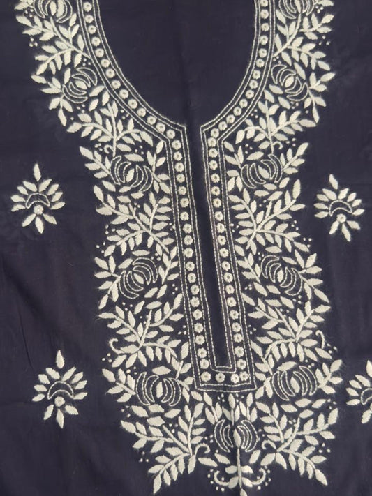 Blue-Fehm Blue-Lawn Embroidered Unstitched 3-Piece Suit