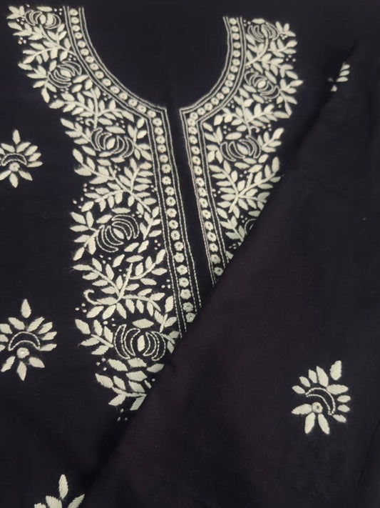 Blue-Fehm Blue-Lawn Embroidered Unstitched 3-Piece Suit