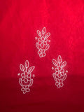 Red-Fehm Lawn Embroidered Unstitched 3-Piece Suit