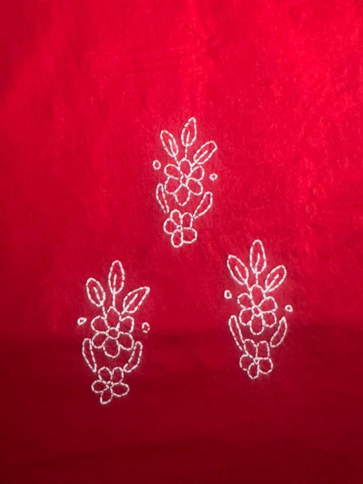 Red-Fehm Lawn Embroidered Unstitched 3-Piece Suit