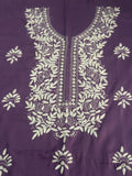 Purple-Fehm Lawn Embroidered Unstitched 3-Piece Suit