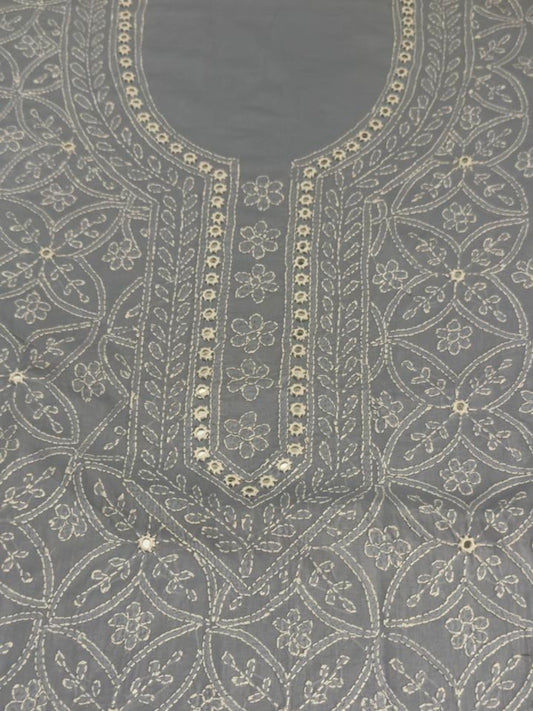 Grey-Fehm Lawn Embroidered Unstitched Shirt