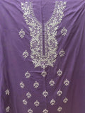 Purple-Fehm Lawn Embroidered Unstitched 3-Piece Suit