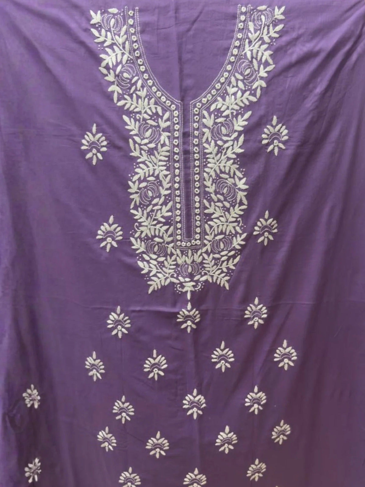 Purple-Fehm Lawn Embroidered Unstitched 3-Piece Suit