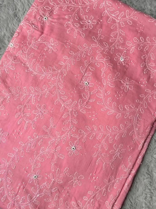 Pink-Fehm Lawn Embroidered Unstitched Shirt