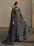 Blue-Libas-e-Khas Kattan Silk Printed Maxi-Shehnai