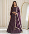 Savarna Chiffon Embroidered Lehenga-Plum Purple-64