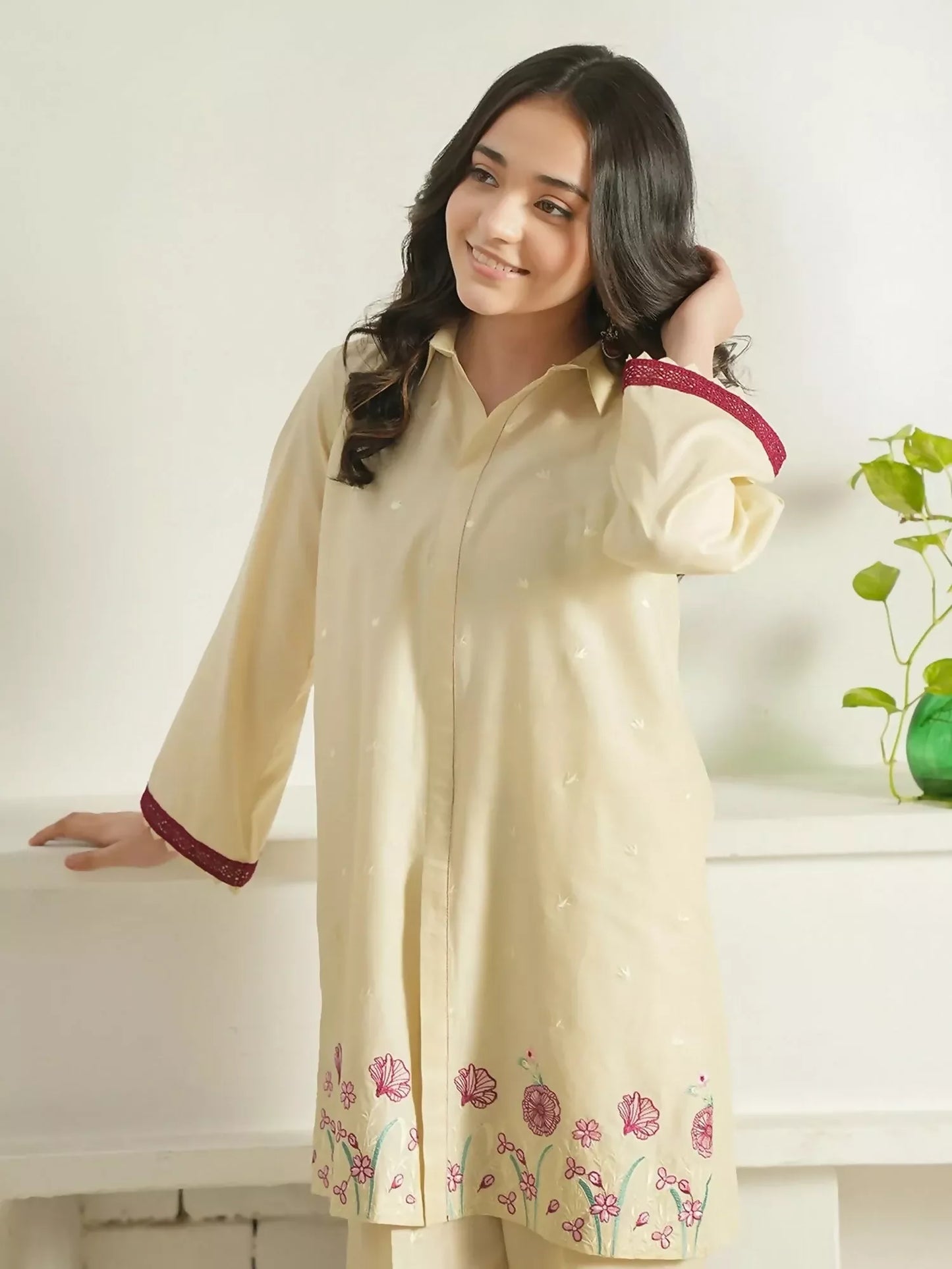 Panache Apparel Noore Eid Edit Lawn Embroidered Co-Ord Set-Mini