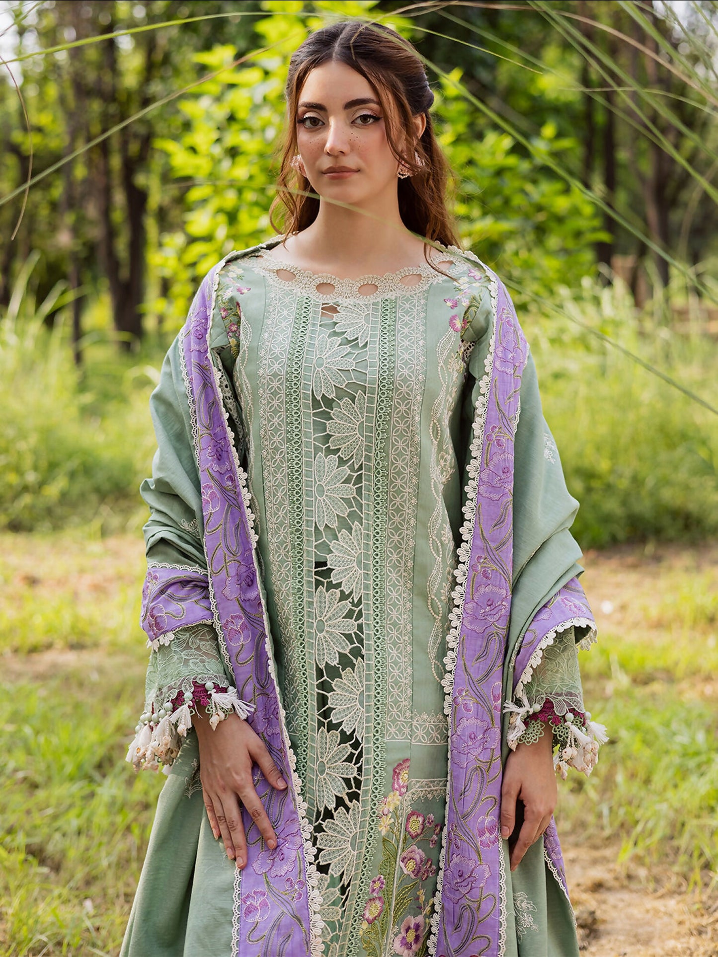 Parishay Winterwood Tales Khaddar Embroidered Unstitched 3-Piece Suit- WW - 09