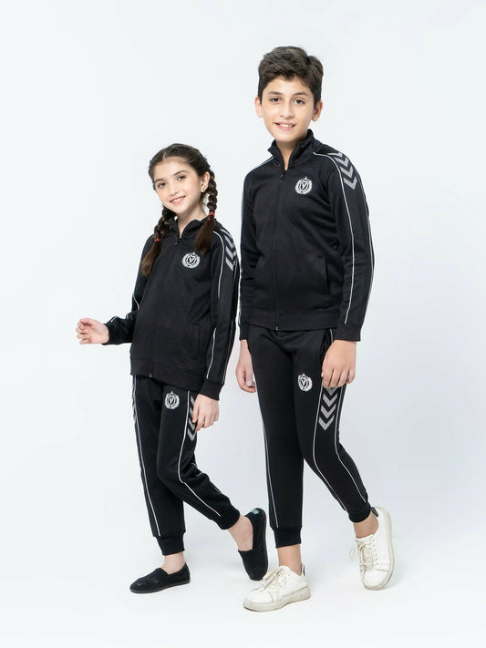Black Velvour Winter Tracksuit-#VWT012-B