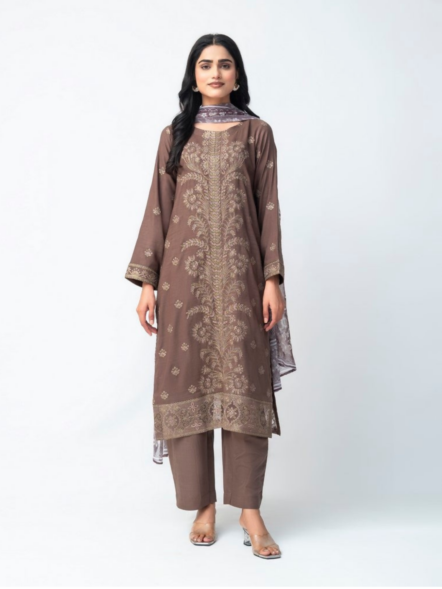 Imran Aftab Isla Winter Khaddar Embroidered Unstitched 3-Piece Suit-IAKC-UF-24