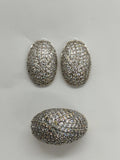 H&A Jewellery Dual Tone Stud Earrings and Ring Set