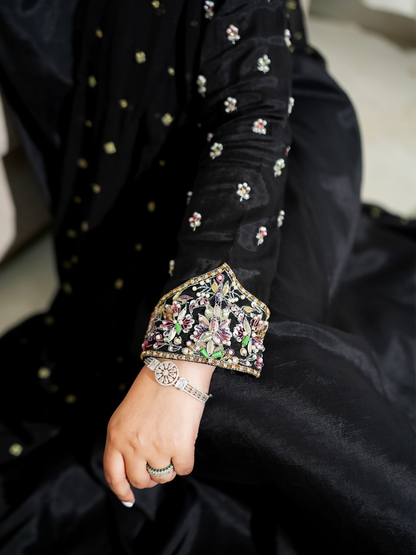 Allure By IH Fashion Calling Raw Silk Embellished Stitched 3-Piece Suit-Maanvi