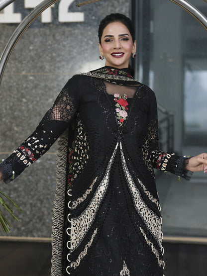 Parishay Monaco Luxury Lawn'26 Embroidered Unstitched 3-Piece Suit-MN-03