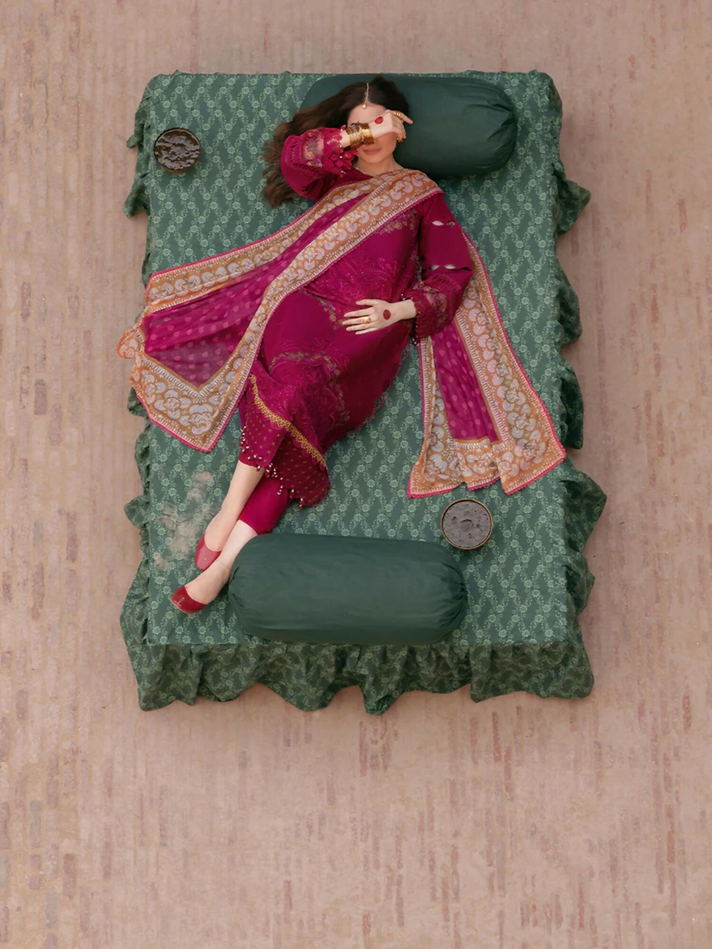 Parishay Mastani V2 Lawn Embroidered Unstitched 3-Piece Suit-MI - 01