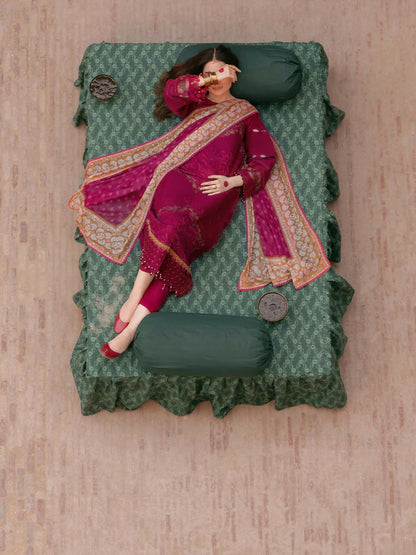 Parishay Mastani V2 Lawn Embroidered Unstitched 3-Piece Suit-MI - 01