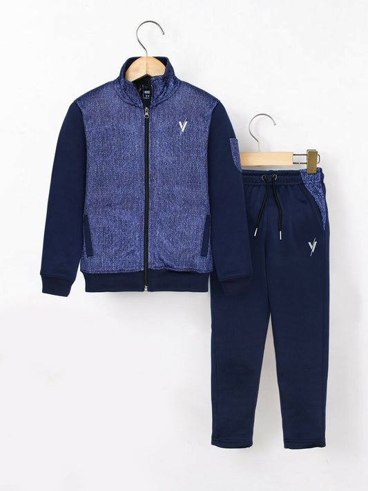 Blue Velvour Winter Tracksuit-#VWT33-A