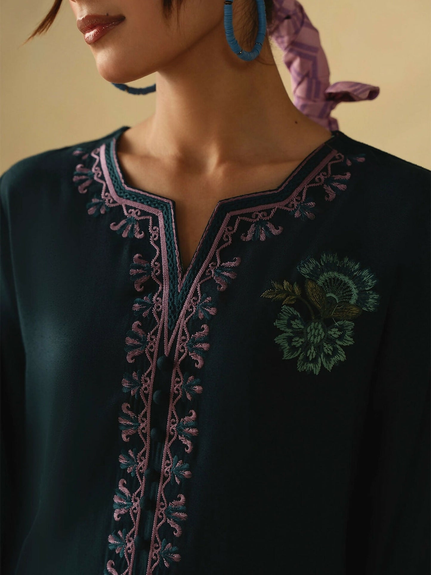 Mannat Clothing Boho Summer'26 Cotton Embroidered Stitched Suit-Riverleaf