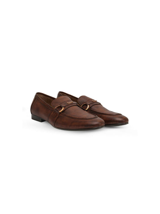 Brown and Golden Royale Leather Men’s Formal Shoes