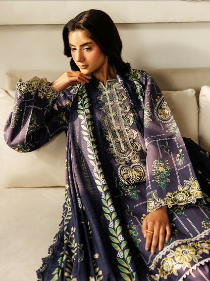 Mahnur Leila Lawn'26 Embroidered Unstitched 3-Piece Suit-L-09