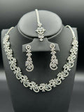H&A Jewellery One Carat Silver Rhodium Plated Jewellery Set