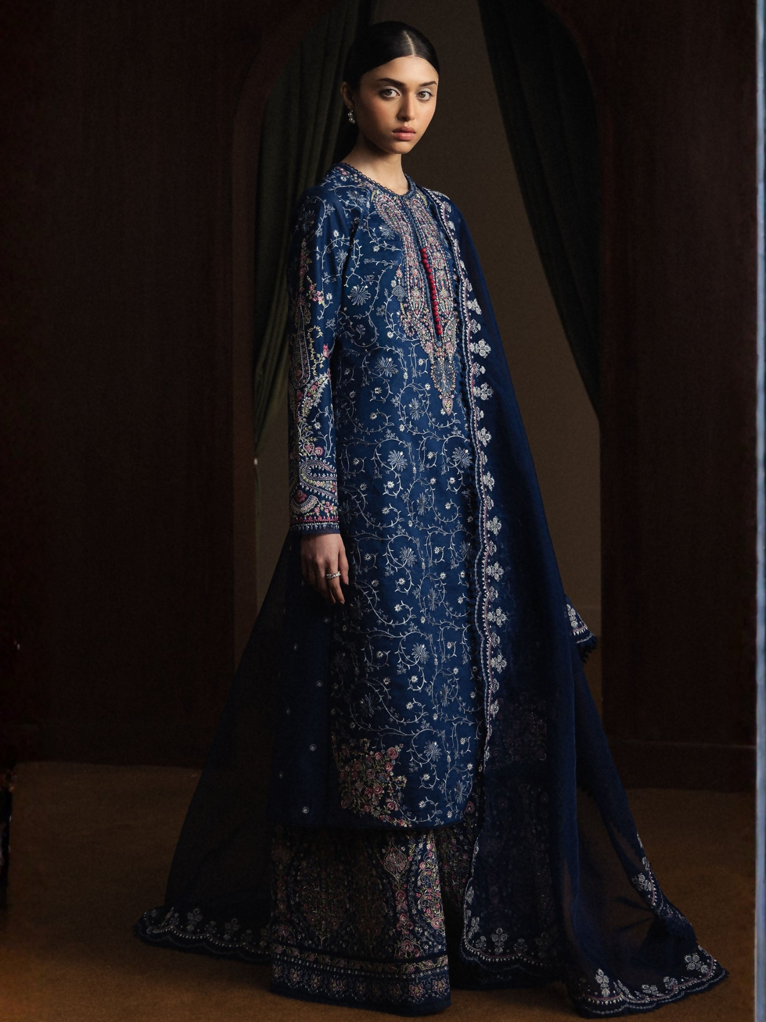 Zara ShahJahan Satori'26 Lawn Embroidered Unstitched 3-Piece Suit-Suiyo-D9