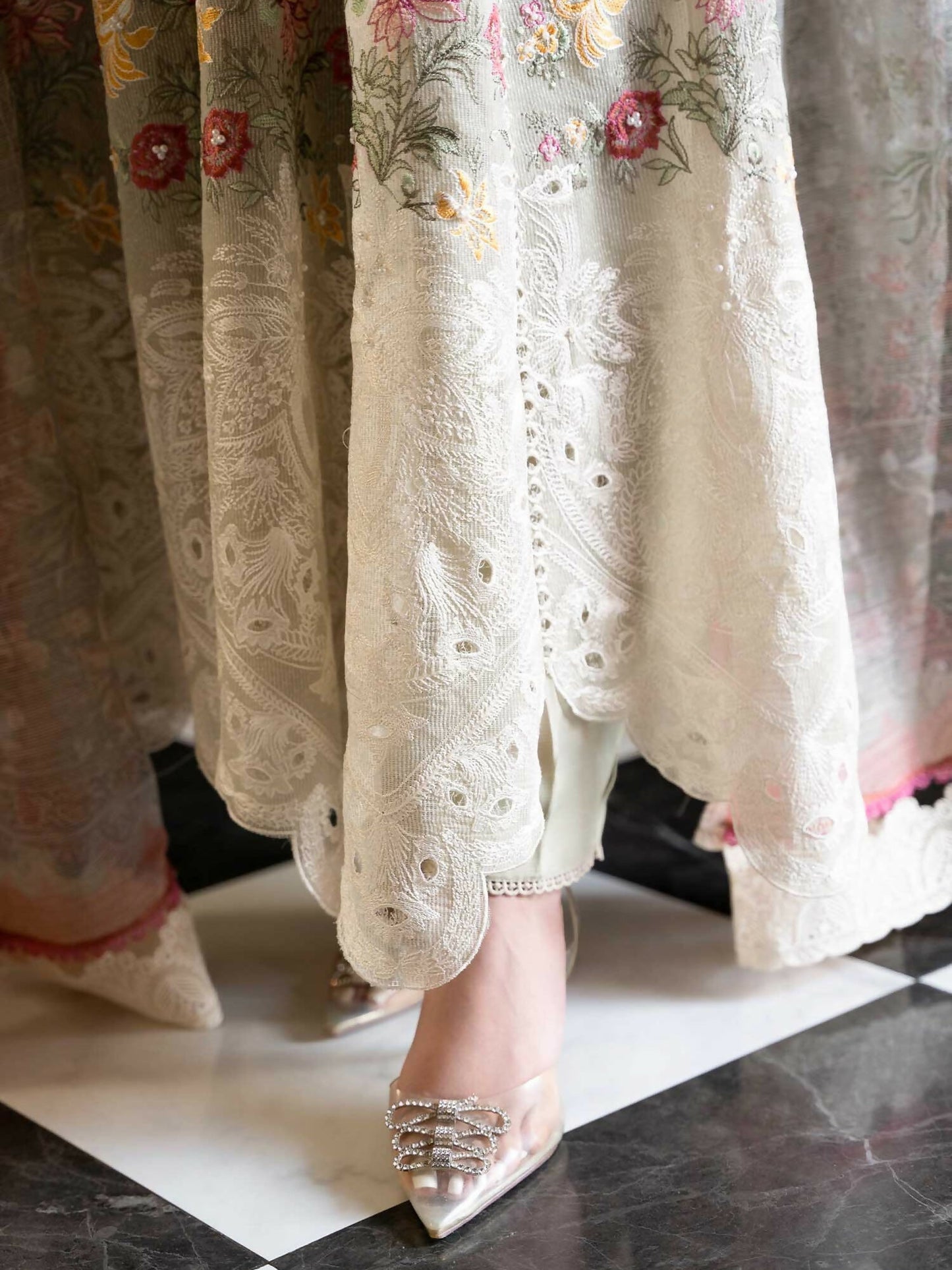 Shiza Hassan Aira Luxury Pret Cotton Net Embroidered Stitched 4-Piece Suit-Miha