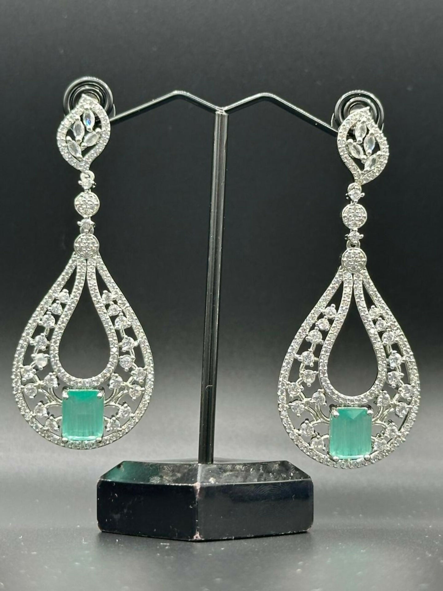 H&A Jewellery One Carat Silver Rhodium Plated Earrings