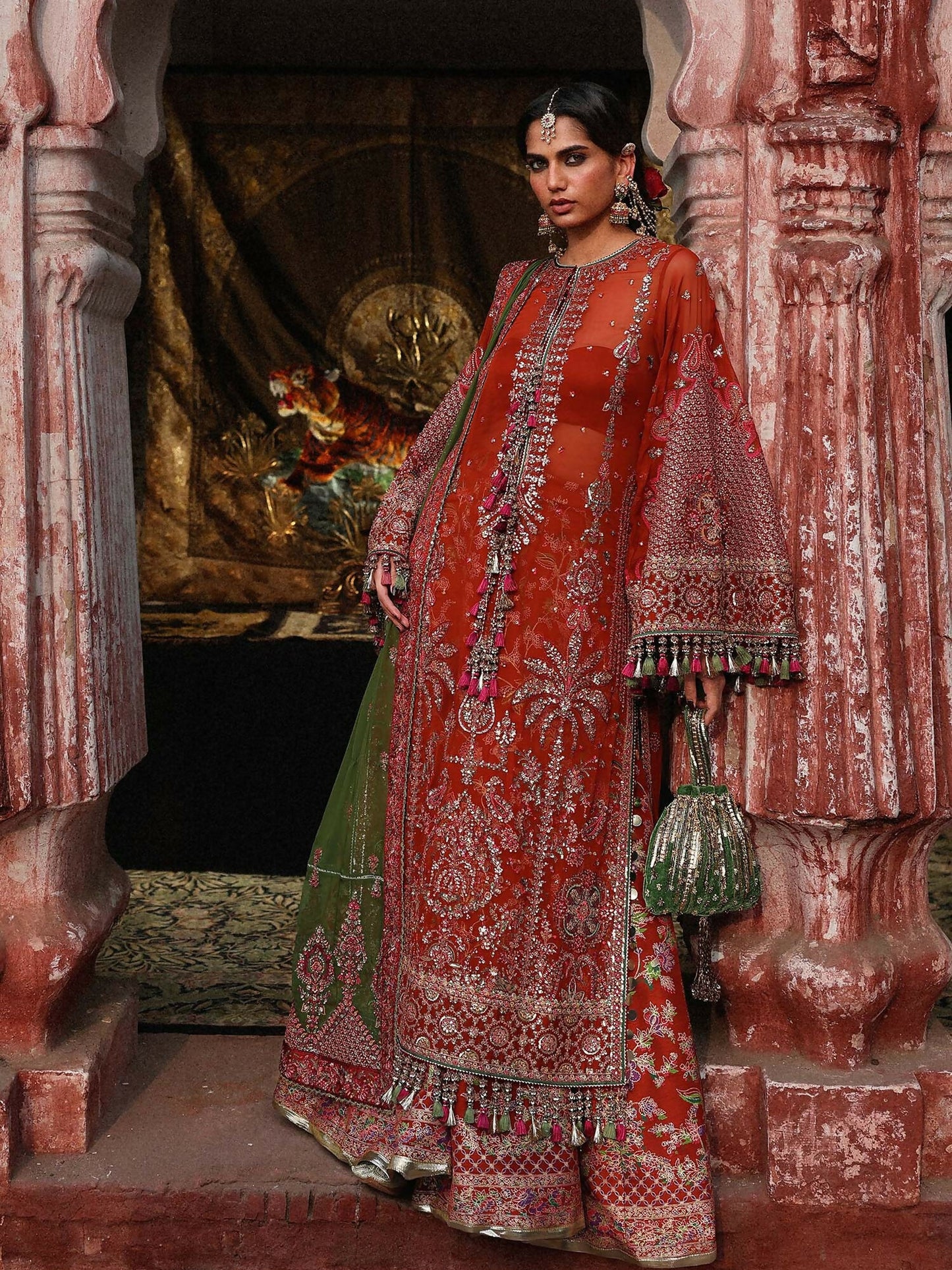 Hussain Rehar Festive Unstitched'26 Chiffon Embroidered 3-Piece Suit-Hemali