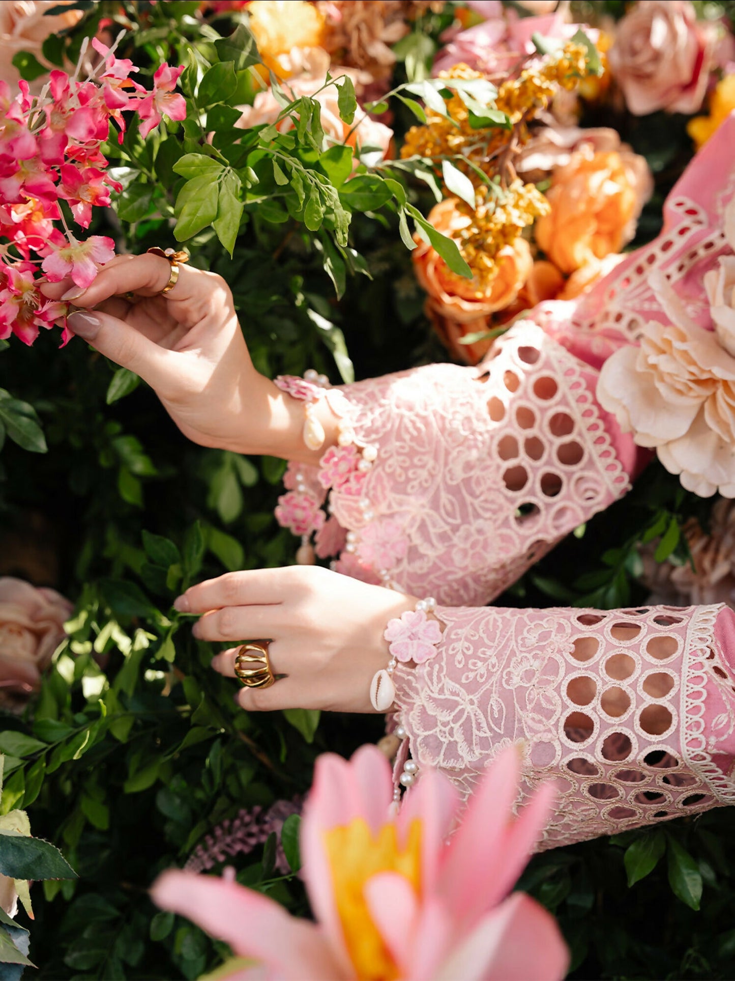 Mahnur Secret Garden Karandi Embroidered Stitched 3-Piece Suit–SG-004