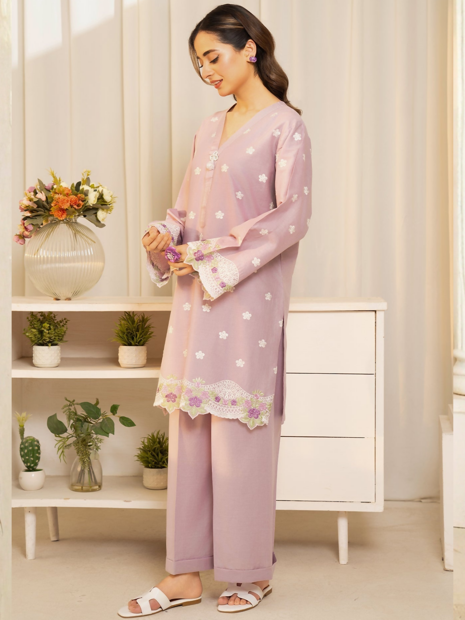 Mannat Clothing Summer Basics'25 Lawn Embroidered Stitched Suit-SB2020020