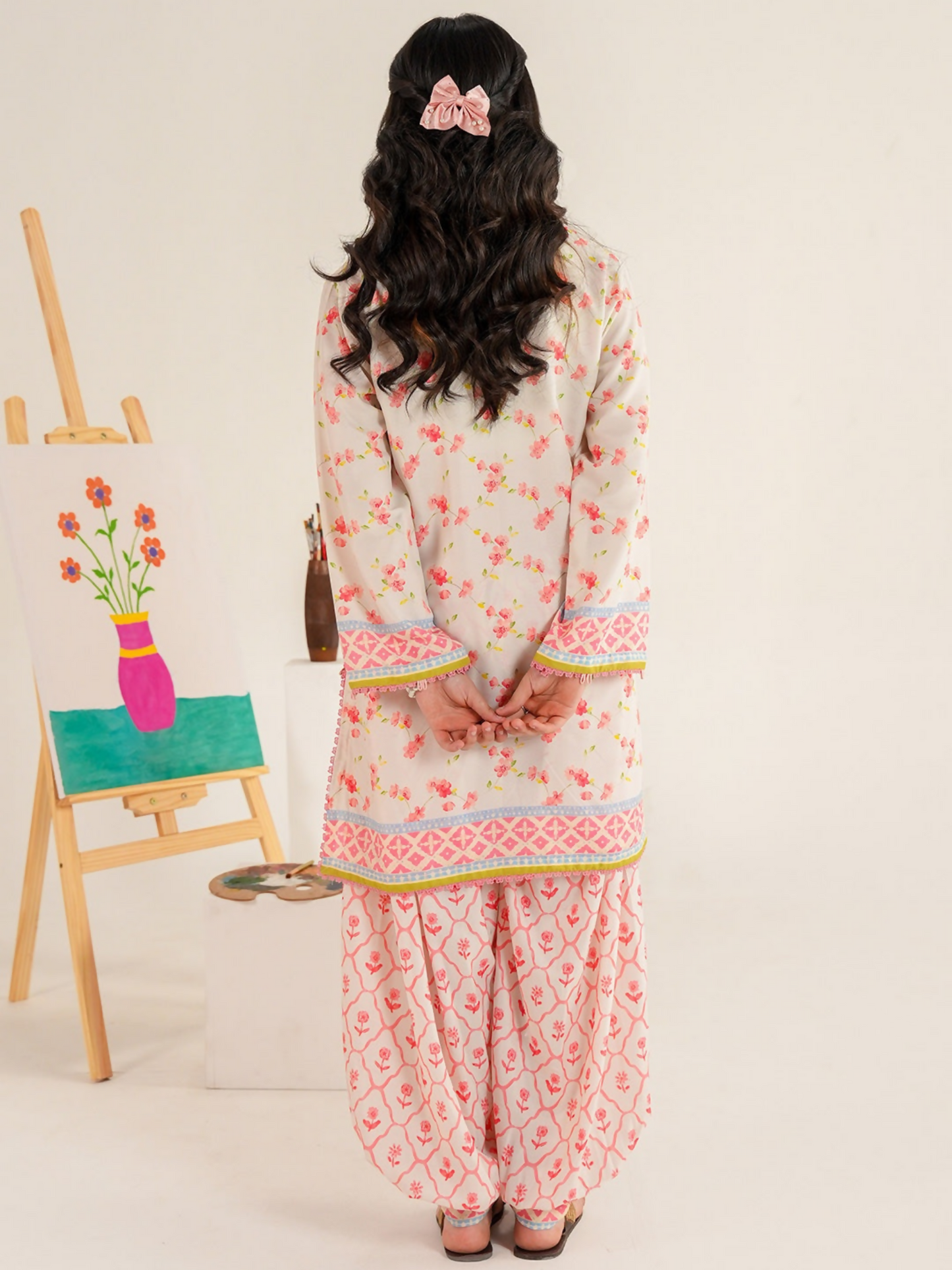Panache Apparel Bloomie Silk Lawn Printed Stitched Suit-Paintsy