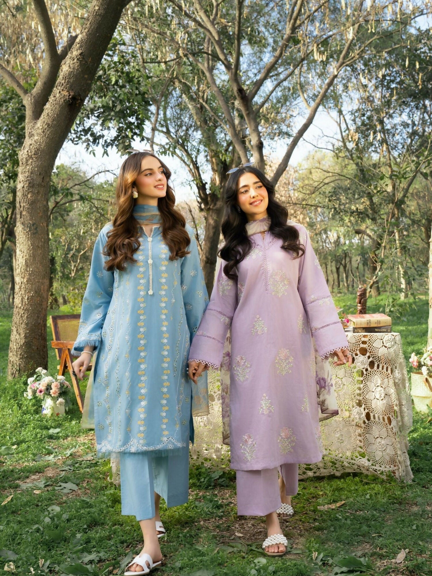 Panache Apparel Serenity Cotton Lawn Embroidered Stitched Suit-Purity