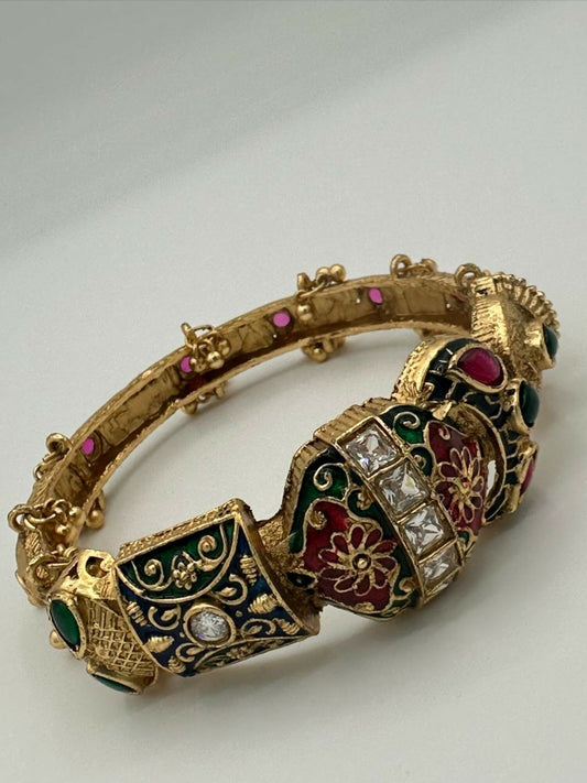 H&A Jewellery Indian Gold Plated Rajwari Bangle