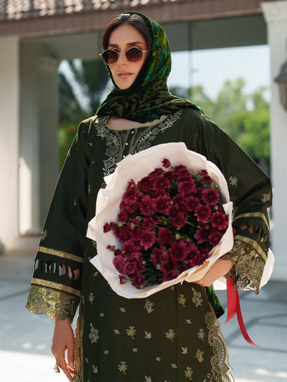 Parishay Panache Winter Corduroy Embroidered Unstitched 3-Piece Suit-PNE-05